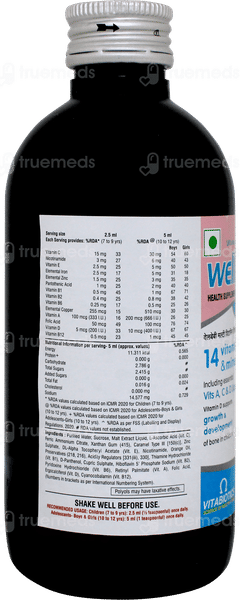 Wellbaby Orange Flavour Multivitamin Liquid 200ml