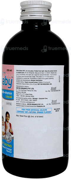 Wellbaby Orange Flavour Multivitamin Liquid 200ml