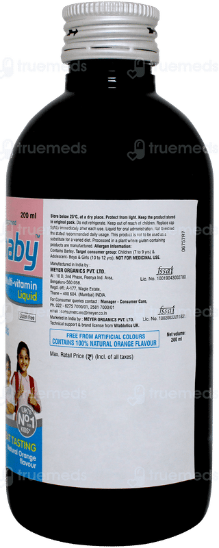 Wellbaby Orange Flavour Multivitamin Liquid 200ml