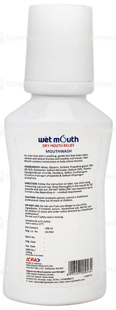 Wet Mouth Peppermint Flavour Mouthwash 200Ml