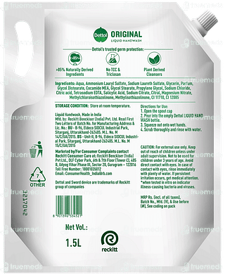 Dettol Original Germ Defence Liquid Handwash 1.5l