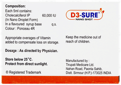 D3 Sure Nano Shot Sugar Free Solution 5ml D3 Sure Nano Shot Sugar Free Solution 5ml