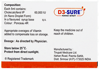 D3 Sure Nano Shot Sugar Free Solution 5ml