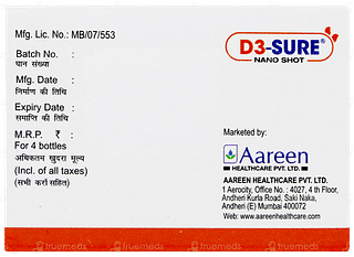 D3 Sure Nano Shot Sugar Free Solution 5ml