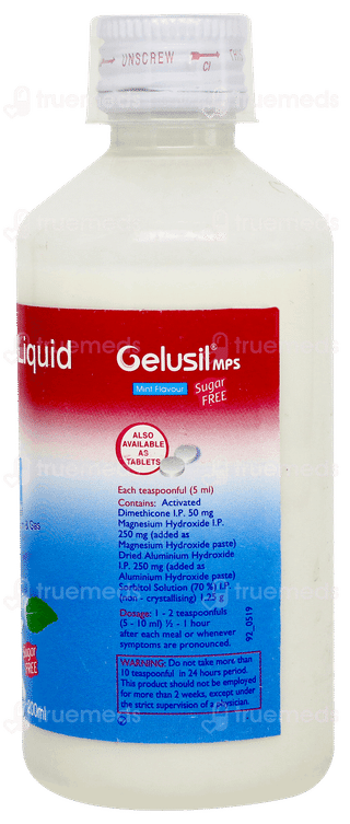 Gelusil Mps Xtra Cool Mint Flavour Sugar Free Liquid 200ml