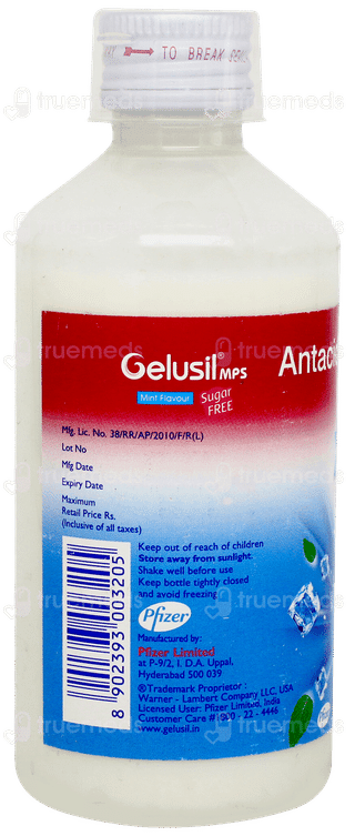 Gelusil Mps Xtra Cool Mint Flavour Sugar Free Liquid 200ml