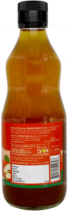 Organic India Apple Cider Vinegar 500ml