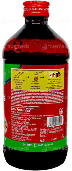 Zandu Pancharishta Digestive Tonic 450Ml Zandu Pancharishta Digestive Tonic 450Ml
