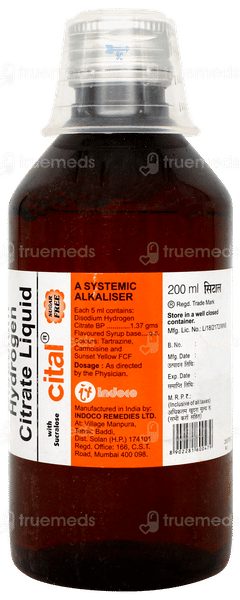 Cital Sugar Free Liquid 200ml