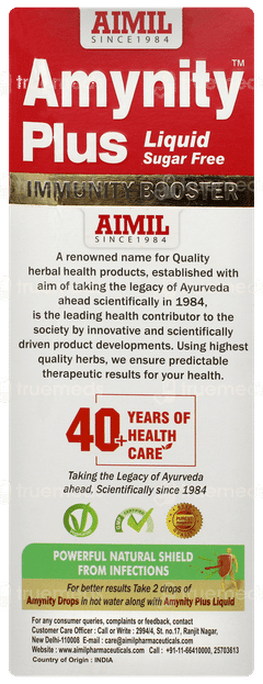Aimil Amynity Plus Sugar Free Liquid 200 ML