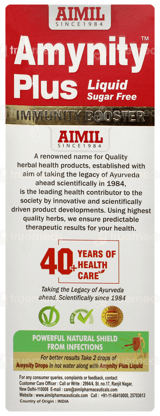 Aimil Amynity Plus Sugar Free Liquid 200 ML