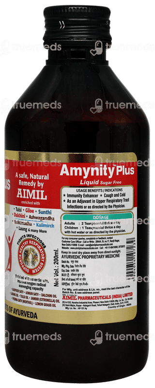 Aimil Amynity Plus Sugar Free Liquid 200 ML