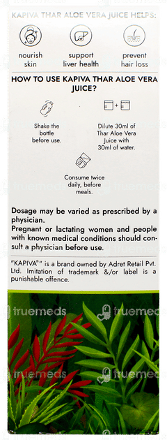 Kapiva Ayur Foods Thar Aloe Vera Juice 1 L