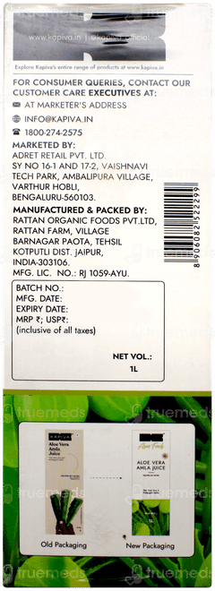 Kapiva Ayur Foods Aloe Vera Amla Juice 1 L