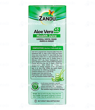 Zandu Aloe Vera +5 Herbs Health Juice 1 Litre