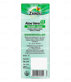 Zandu Aloe Vera +5 Herbs Health Juice 1 L