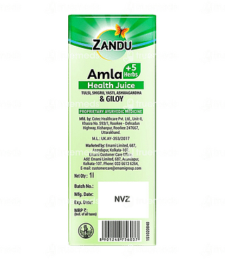 Zandu Amla +5 Herbs Juice 1 Litre