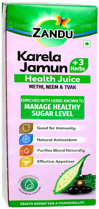 Zandu Karela Jamun +3 Herbs Health Juice 1 L