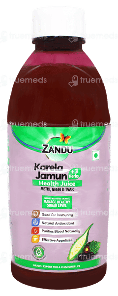 Zandu Karela Jamun +3 Herbs Health Juice 1 L
