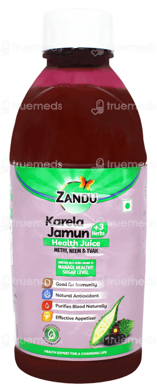 Zandu Karela Jamun +3 Herbs Health Juice 1 L