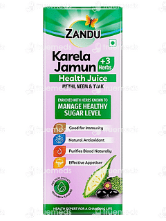 Zandu Karela Jamun +3 Herbs Health Juice 1l