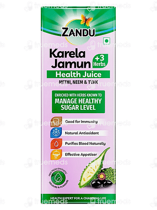 Zandu Karela Jamun +3 Herbs Health Juice 1 Litre