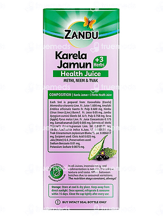 Zandu Karela Jamun +3 Herbs Health Juice 1 Litre