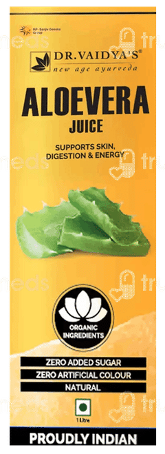 Dr Vaidyas Aloevera Zero Added Sugar Juice 1Litre