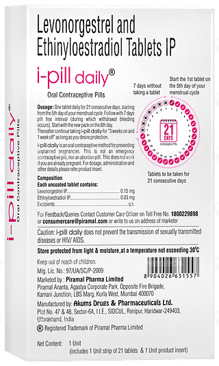 I Pill Daily Oral Contraceptive Pills 21