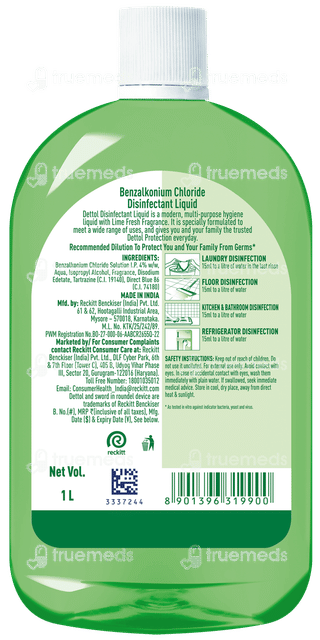 Dettol Lime Fresh Disinfectant Liquid 1 L