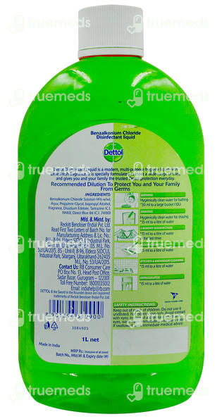 Dettol Multi Purpose Disinfectant Lime Fresh Liquid 1 Liter