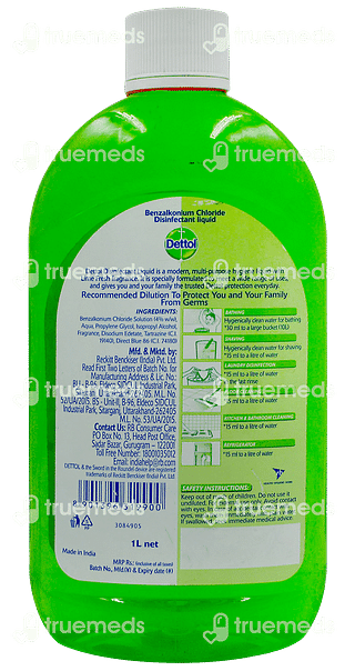 Dettol Multi Purpose Disinfectant Lime Fresh Liquid 1 Liter