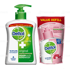 Dettol Original Liquid Handwash 200ml With Skincare Liquid Handwash Refill 175ml