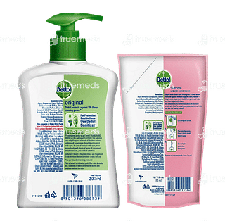 Dettol Original Liquid Handwash 200 ML With Skincare Liquid Handwash Refill 175 ML