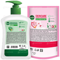 Dettol Original Liquid Handwash 200ml With Skincare Liquid Handwash Refill 175ml