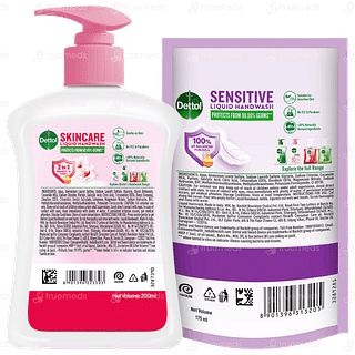 Dettol Skincare Liquid Hand Wash 200ml With Refill 175ml Free