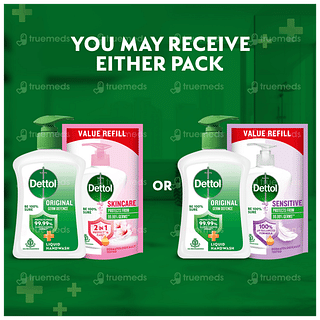 Dettol Skincare Liquid Hand Wash 200ml With Refill 175ml Free
