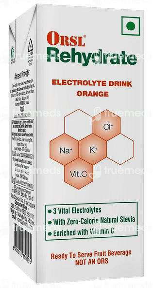 Orsl Rehydrate Drink Orange 200 Ml - Uses, Side Effects, Dosage, Price ...