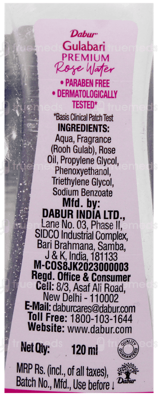 Dabur Gulabari Premium Rose Water 120Ml