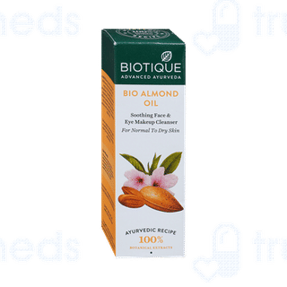 Biotique Bio Almond Oil Soothing Face And Eye Makeup Cleanser For Normal To Dry Skin 120 Ml