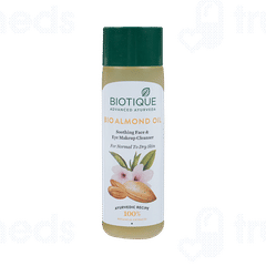 Biotique Bio Almond Oil Soothing Face And Eye Makeup Cleanser For Normal To Dry Skin 120 Ml