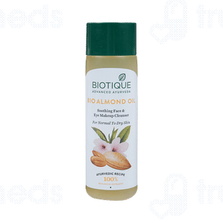 Biotique Bio Almond Oil Soothing Face And Eye Makeup Cleanser For Normal To Dry Skin 120 Ml