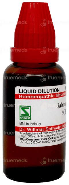 Dr Willmar Schwabe India Jaborandi Dilution 6 Ch 30 Ml