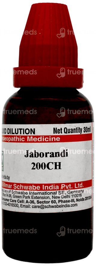 Dr Willmar Schwabe India Jaborandi Dilution 200 Ch 30 ML