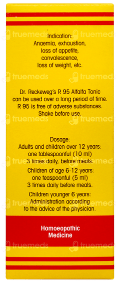 Dr Reckeweg R95 Alfalfa Tonic 100ml