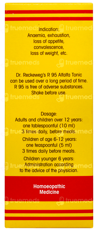 Dr Reckeweg R95 Alfalfa Tonic 100ml