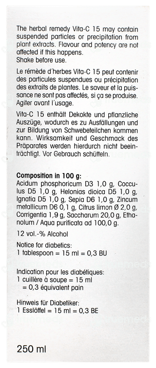 Dr Reckeweg Vita C 15 Nerve Tonic 250ml