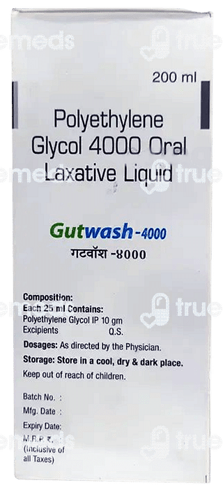 Gutwash 4000 Oral Laxative Sugar Free Liquid 200 ML