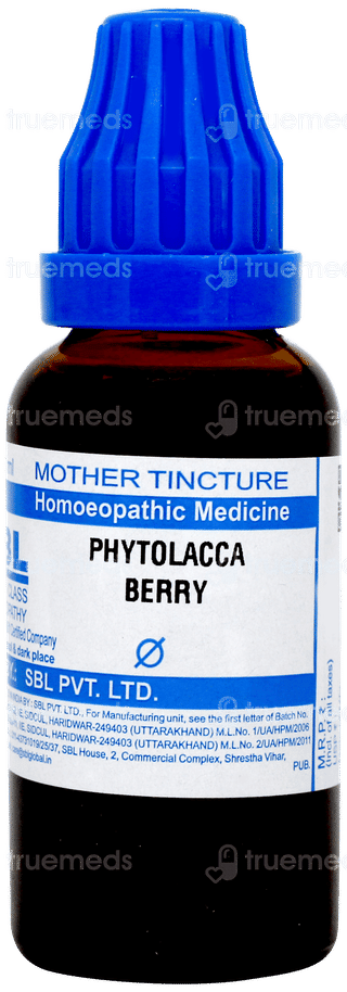 Sbl Phytolacca Berry Q Mother Tincture 30ml