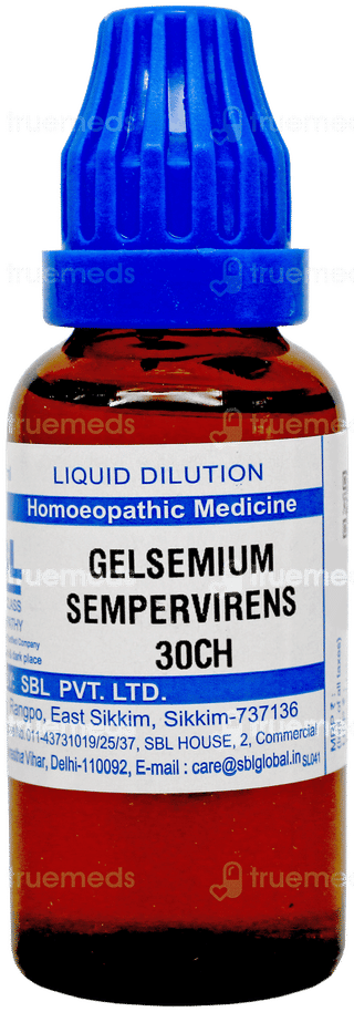 Sbl Gelsemium Sempervirens 30Ch Dilution 30Ml